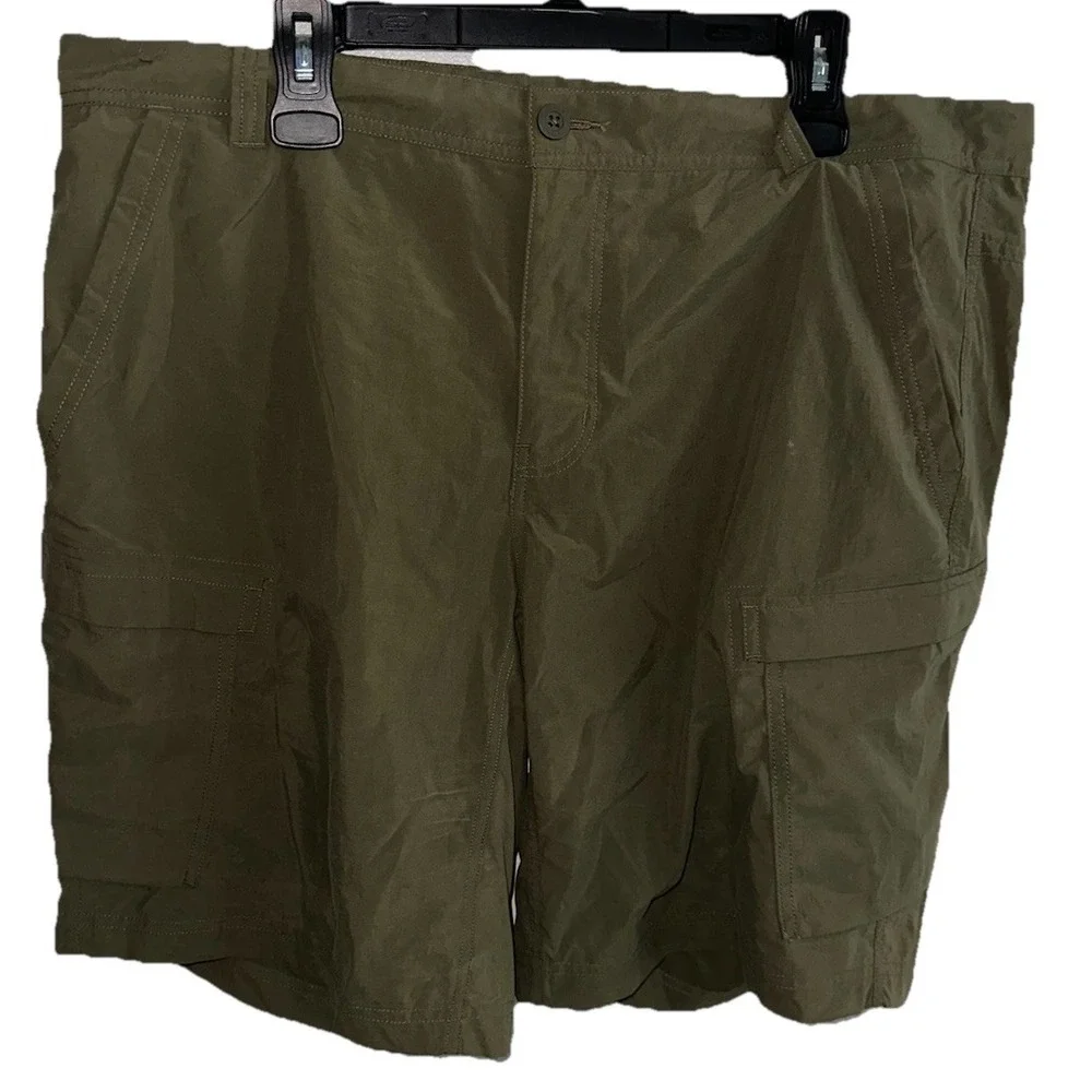 REI Men's‎ Co Op Green Cargo Shorts S40 Hiking Fishing Outdoor Ripstop Nylon